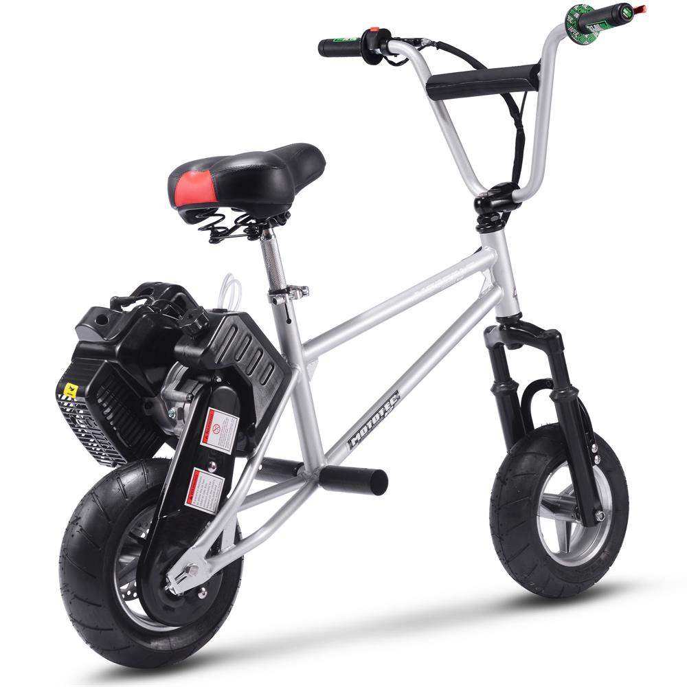 Mototec 49cc Gas Mini Bike V2 Silver - Skoutley Outdoors LLC