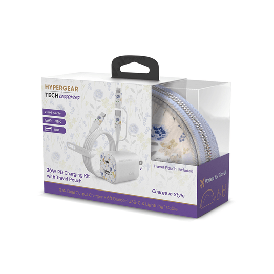 HyperGear TECHcessories 30W USB-C PD Charging Kit with Travel Pouch