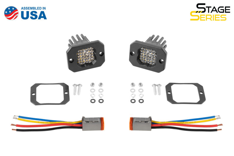 Load image into Gallery viewer, Diode Dynamics Stage Series C1R - White Flood Flush Mount LED Pod (Pair)
