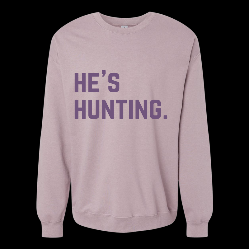 Load image into Gallery viewer, He’s Hunting. Crew Neck Sweatshirt
