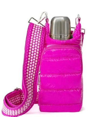Quilted Quench Puffy Bottle Tote - HOT PINK