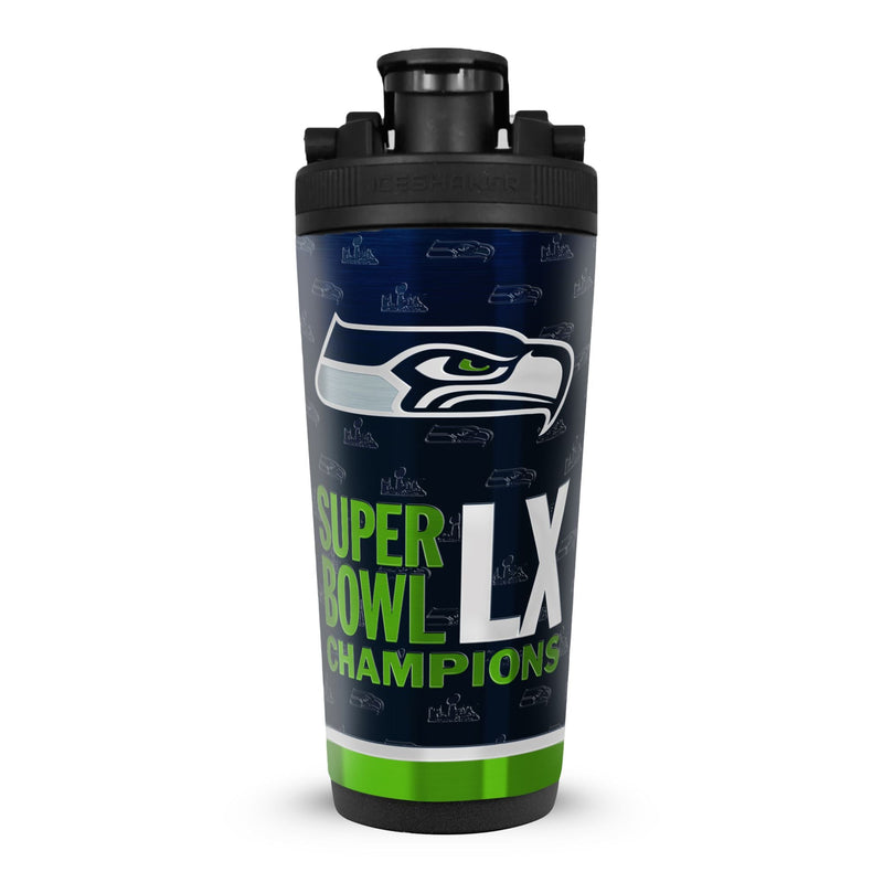 Load image into Gallery viewer, Seattle Seahawks Superbowl LX Champions 26oz Ice Shaker
