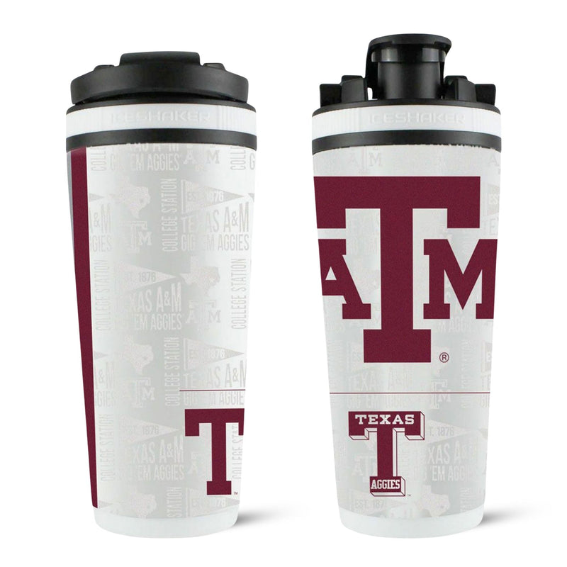Load image into Gallery viewer, Officially Licensed Texas A&amp;M University 26oz Ice Shaker
