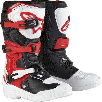 ALPINESTARS Youth Tech3S Boots - White/Black/Red - US 8 2014024-2030-8