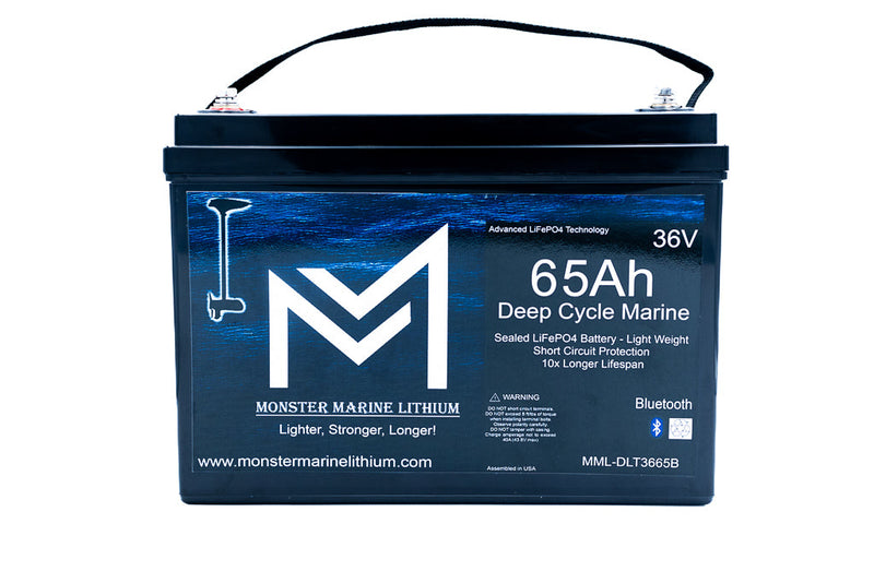 Load image into Gallery viewer, 36V 65Ah Bluetooth Deep Cycle Lithium Trolling Battery
