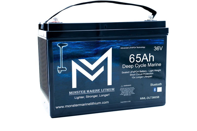 Load image into Gallery viewer, 36V 65Ah Bluetooth Deep Cycle Lithium Trolling Battery
