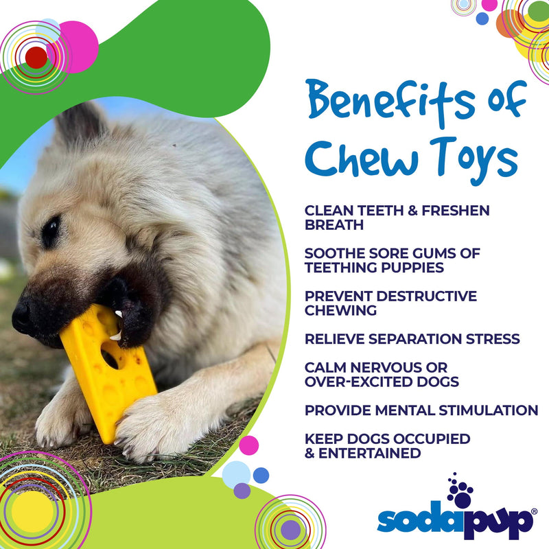 Load image into Gallery viewer, Swiss Cheese Wedge Nylon Dog Chew Toy for Aggressive Chewers | SodaPup
