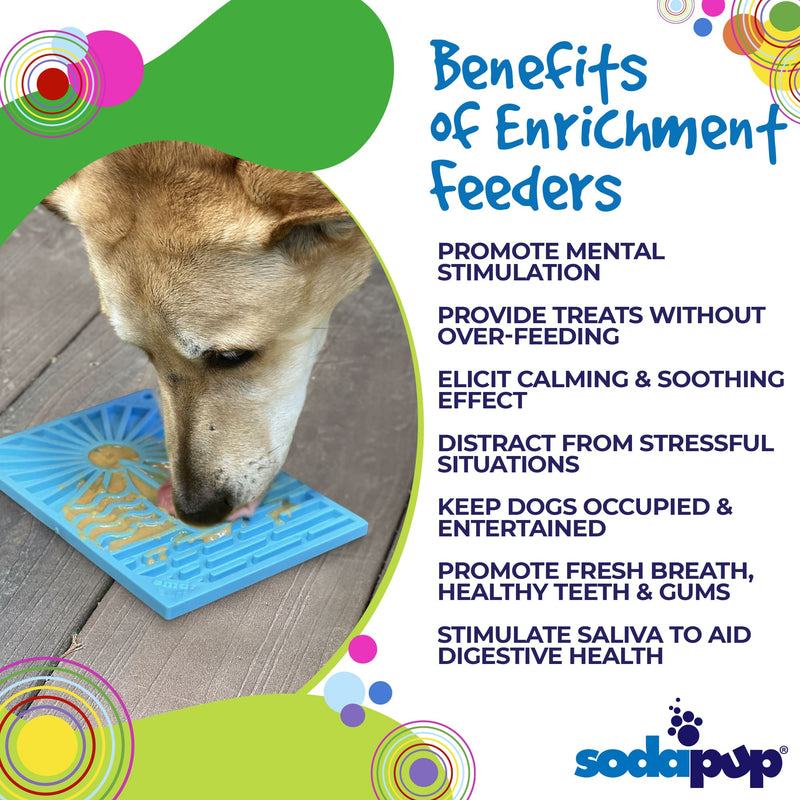 Load image into Gallery viewer, Surf's Up eMat - Small Lickmat for Dogs and Cats | Beach-Themed Design | SodaPup
