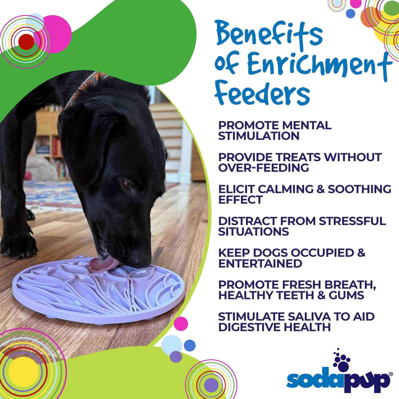Load image into Gallery viewer, Tulip Design eMat - Enrichment Lick Mat For Dogs and Cats - With Suction Cups | USA Made
