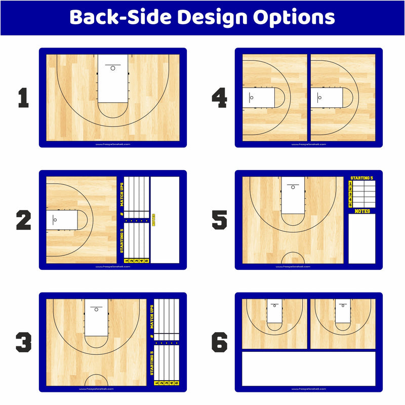 Load image into Gallery viewer, Custom Men's NCAA Basketball Coaching Board 15.7 x 10.6 in (Classic)
