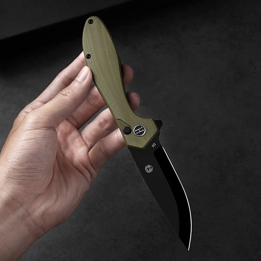 The Vector Folding Pocket Knife Giftset for Men and Women (Green and Black)