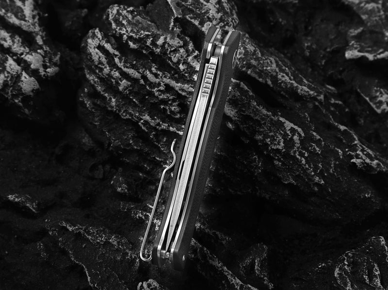 Load image into Gallery viewer, The Pathfinder Folding Pocket Knife Giftset for Men and Women (Black and Silver)
