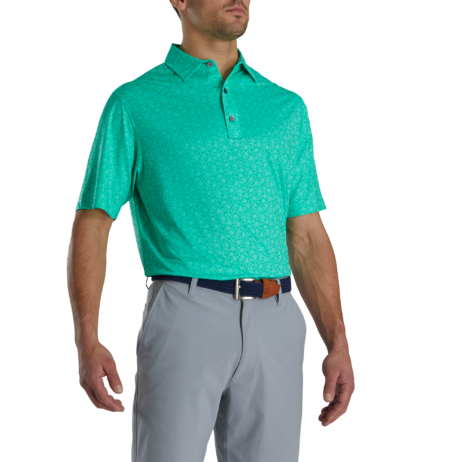 Load image into Gallery viewer, FootJoy Painted Floral Lisle - Self Collar Polo

