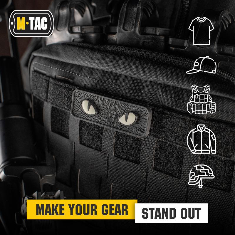 Load image into Gallery viewer, M-Tac Glows in the Dark Cat Eyes Morale Patch 3D PVC
