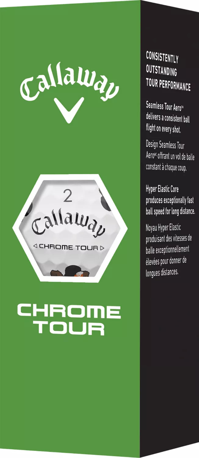 Load image into Gallery viewer, Callaway 2024 Chrome Tour Retro Football Truvis Golf Balls
