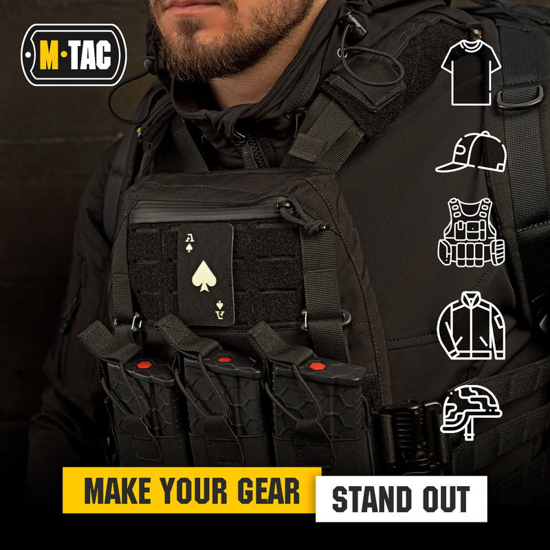 Load image into Gallery viewer, M-Tac patch Ace of Spades Laser Cut

