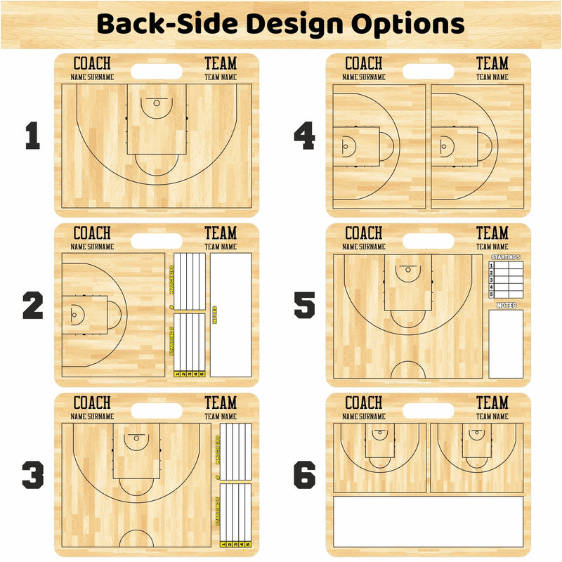Load image into Gallery viewer, Custom FIBA Basketball Coaching Board 11.4 x 9.4 in (Magnetic)
