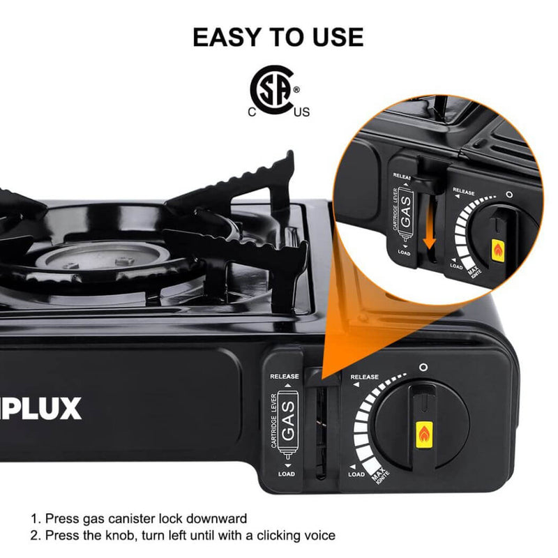 Load image into Gallery viewer, Camplux Dual Fuel Propane &amp; Butane Stove with Carrying Case, Portable Camping Stoves with CSA Certification
