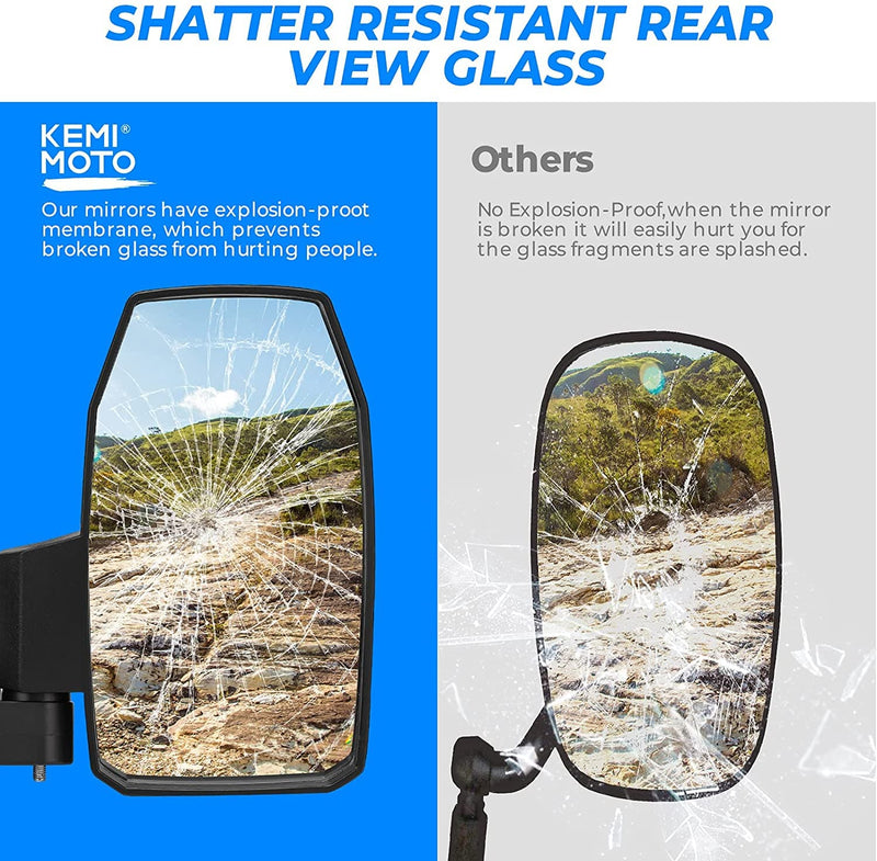 Load image into Gallery viewer, Wider UTV Side Mirrors Pro-Fit for Polaris Ranger XP/ General/ Defender (1 pair)
