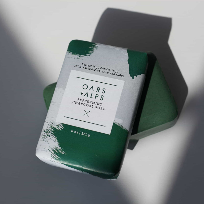Load image into Gallery viewer, Peppermint Charcoal Bar Soap
