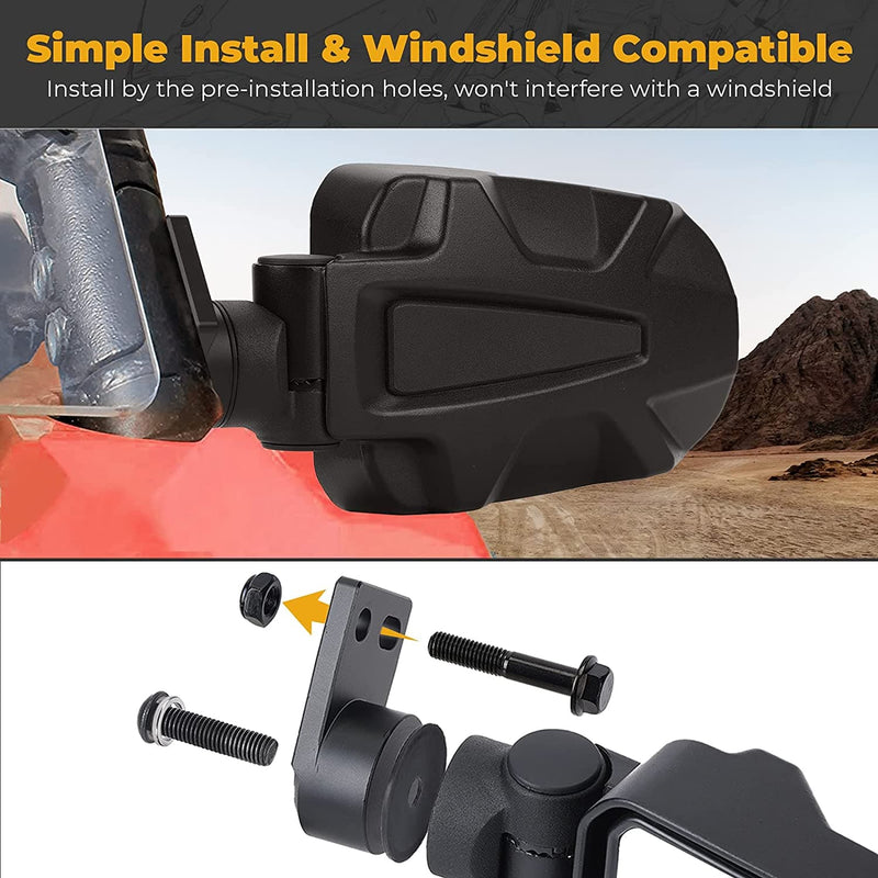 Load image into Gallery viewer, Folding Side Mirrors for Polaris RZR XP 900 1000 Turbo 2014-2023
