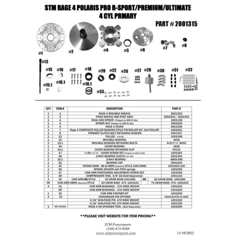 Load image into Gallery viewer, STM Powersports RZR Pro R Primary Billet Clutch

