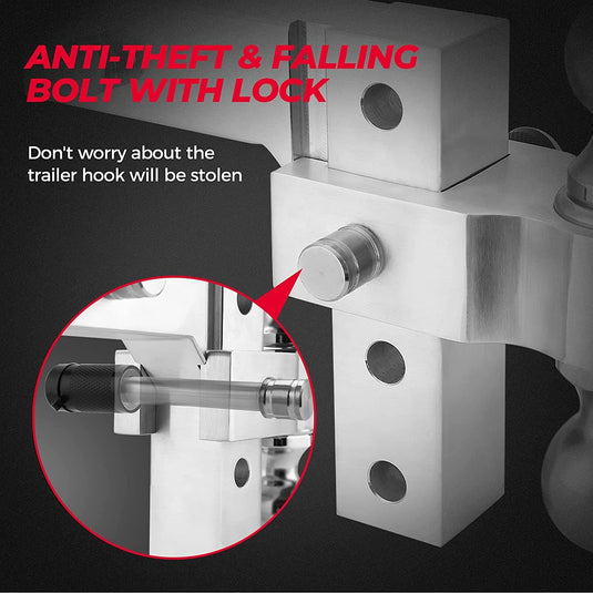 UTV Adjustable Trailer Hitch Ball Mount