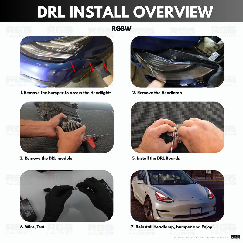 Load image into Gallery viewer, Tesla Model 3 Multicolor DRL Boards (2017-2020)
