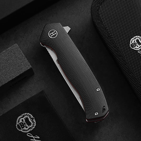 The Pathfinder Folding Pocket Knife Giftset for Men and Women (Silver and Red)