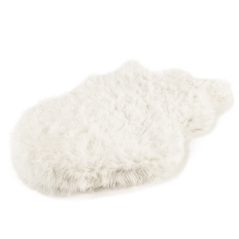 Load image into Gallery viewer, PupRug by Paw.com® Faux Fur Orthopedic Dog Bed - Curve Polar White

