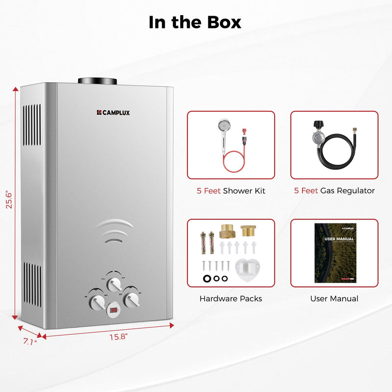 Load image into Gallery viewer, Camplux BW422G Camping Water Heater Propane
