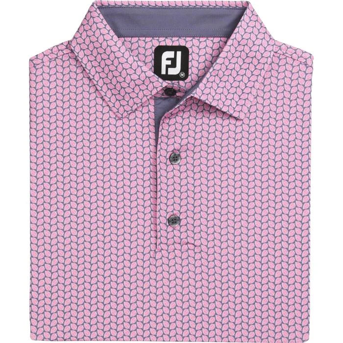 Load image into Gallery viewer, FootJoy Leaf Print Lisle Golf Polo
