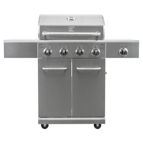 4 Burner Gas Grill Plus SEARING Side Burner - All Stainless Steel