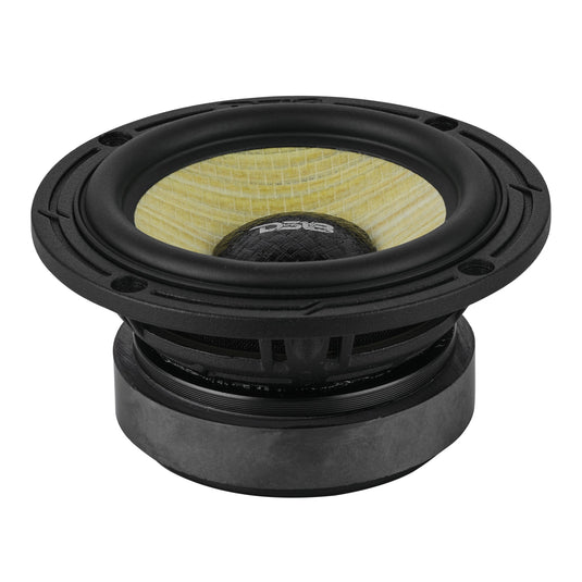 DXQ 3.5” Midrange Speaker with Yellow Straw + Composite Foam Cone | 60W RMS 4-Ohm