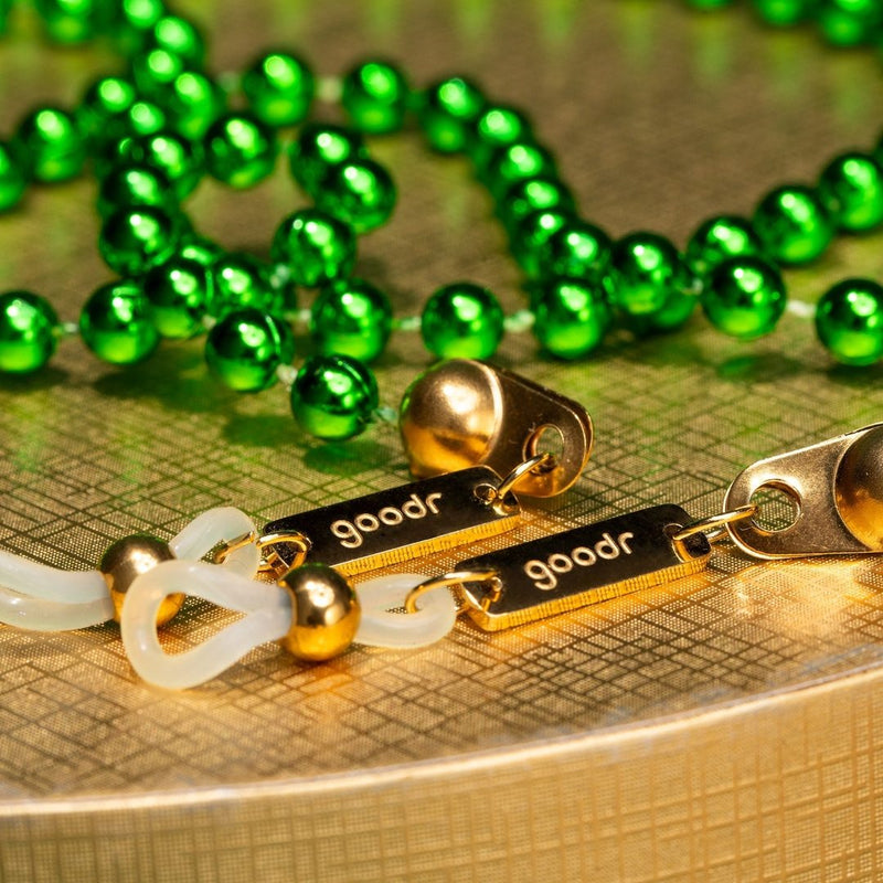 Load image into Gallery viewer, &quot;Don&#39;t Ask How I Got These&quot; Mardi Gras Glam G Polarized Sunglasses
