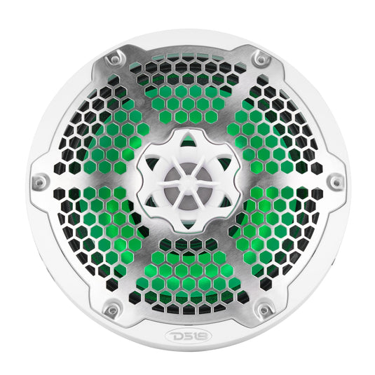 8” Marine 2-Way Hybrid Speaker with RGB LED, Compression Driver and Neodymium Magnet | 350W RMS 4-Ohm