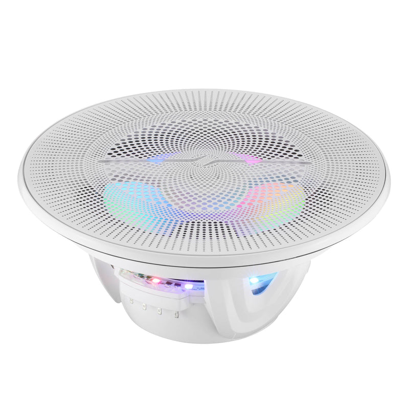 Load image into Gallery viewer, Luxury 8” 2-Way Marine Coaxial Speaker with Digital LED Lights and Flush Magnetic Mount Grille | 175W RMS 4-Ohm
