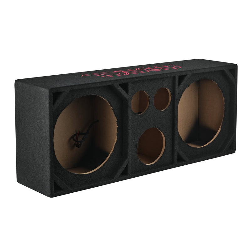Load image into Gallery viewer, Dual 12” + Dual 4” Tweeter + 2” Driver Ported Voceteo Empty Enclosure | Speakon-Ready
