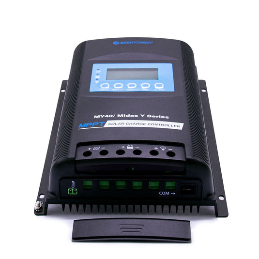 Acopower Midas 40A MPPT Negative Ground Solar Panel Charge Controller LCD Display