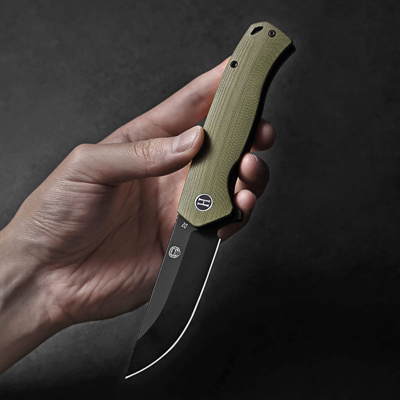 Load image into Gallery viewer, The Pathfinder Folding Pocket Knife Giftset for Men and Women (Green and Silver)
