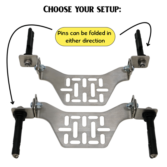 Overland Kitted Stealth Folding MAXTRAX® Roof Rack Mount