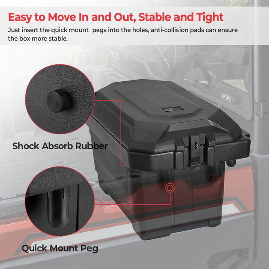 Big Size Cargo Box & Under Seat Storage Box for Polaris Ranger XP 1000