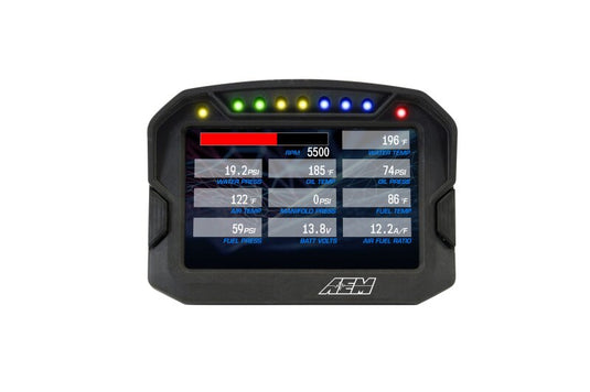 AEM CD-5LG Carbon Logging Digital Dash Display w/ Internal 10Hz GPS & Antenna 30-5603