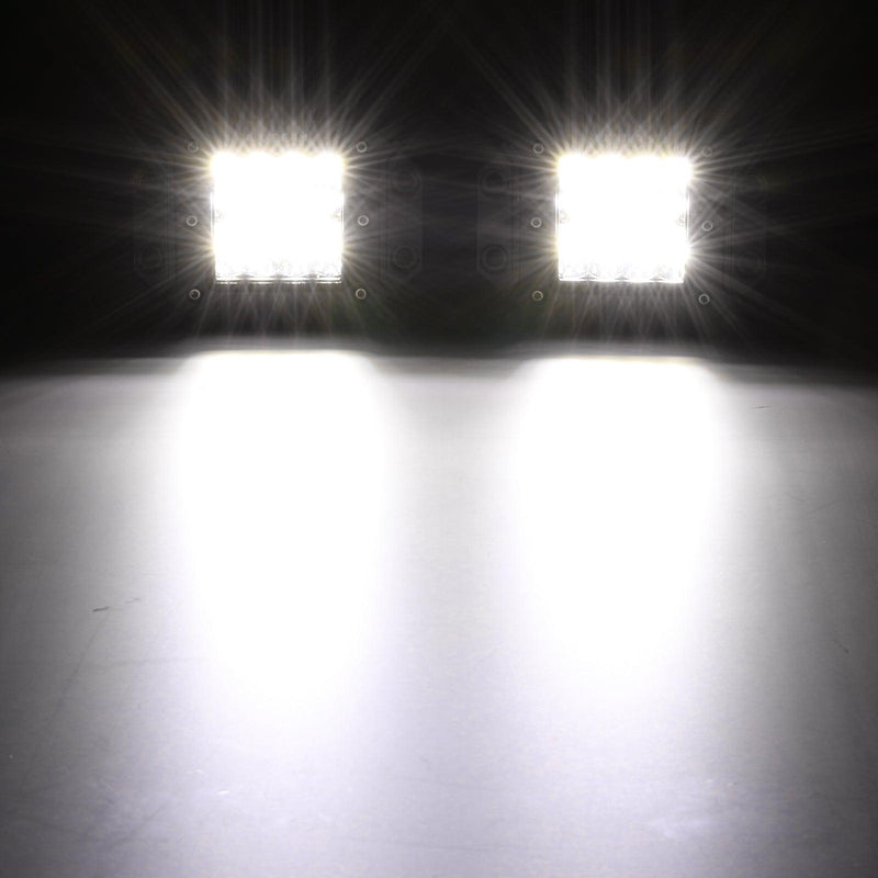 Load image into Gallery viewer, (2pcs/set) 3 Inch LED Pods Light Spot Beam with 2-Lead Wiring Harness for Truck Jeep SUV Offroad 4x4
