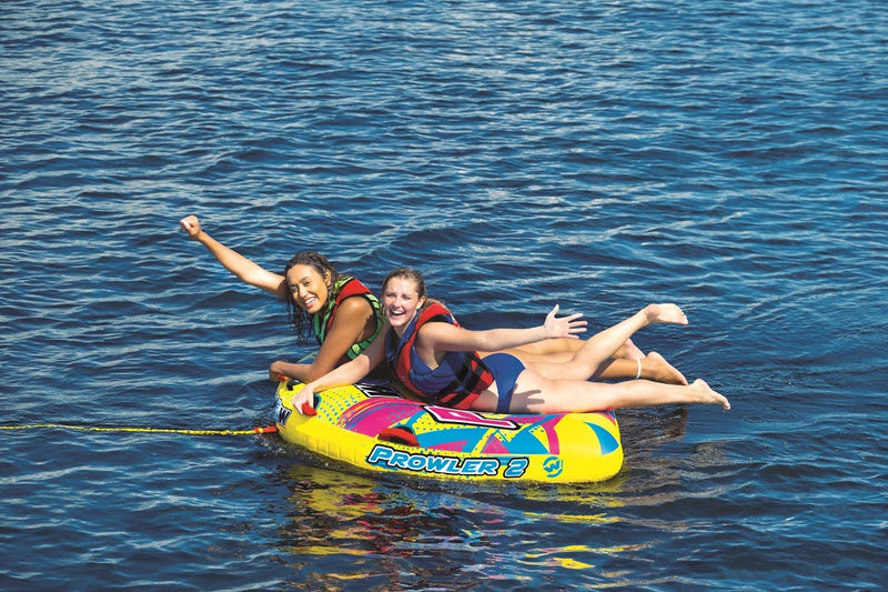 Load image into Gallery viewer, WOW Watersports Prowler Towable 2 Person 2P Starter Kit with 12V Pump and 2K Tow Rope

