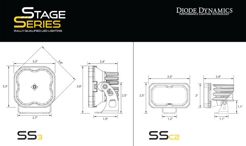 Load image into Gallery viewer, Diode Dynamics 2024+ Toyota Tacoma Stage Series Ditch Light Bracket Kit
