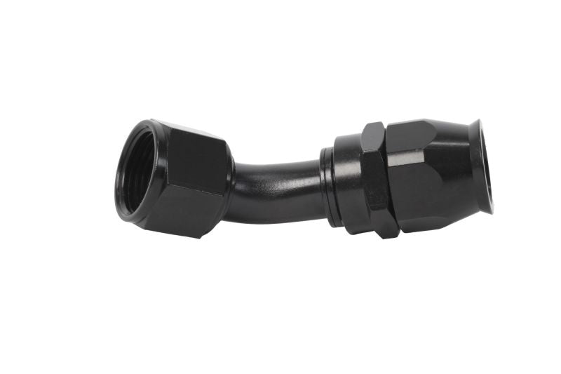 Load image into Gallery viewer, Aeromotive PTFE Hose End - AN-12 - 45 Deg - Black Anodized 15360
