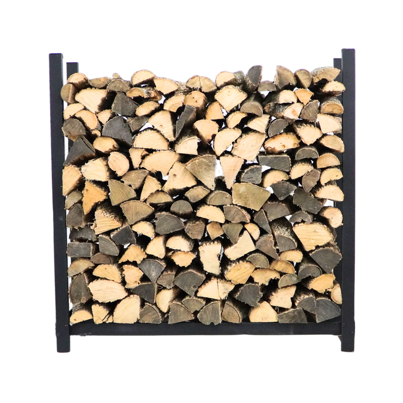 Load image into Gallery viewer, 4 ft Steel Firewood Rack Holds 1/4 Cord Woodhaven
