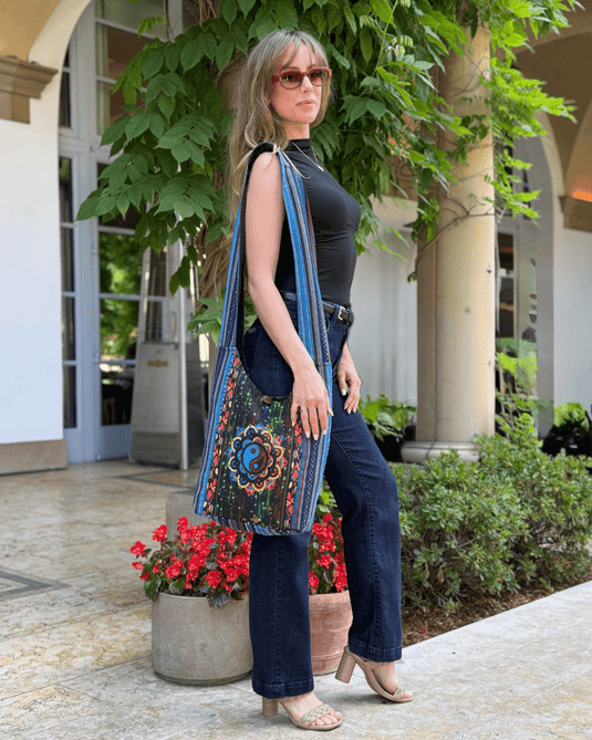 Kathmandu Collection Yin Yang Print Hobo Bag