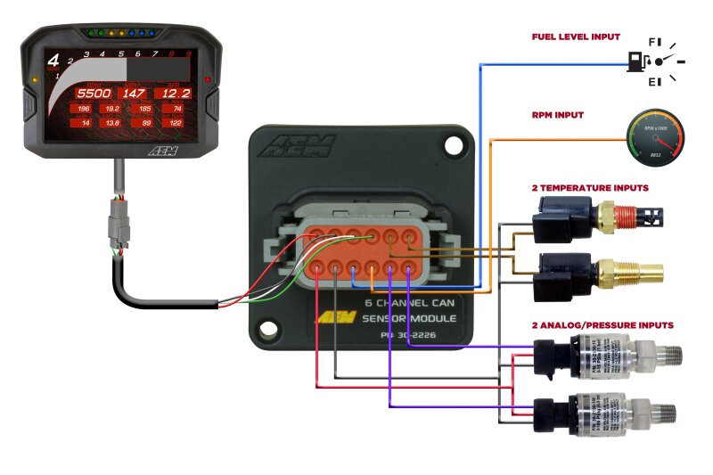 Load image into Gallery viewer, AEM 6 Channel CAN Sensor Module 30-2226
